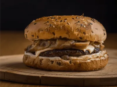 Swiss and Mushroom Burger