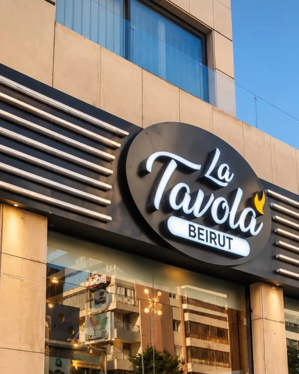La Tavola restaurant storefront on Salim Salam Street, Beirut